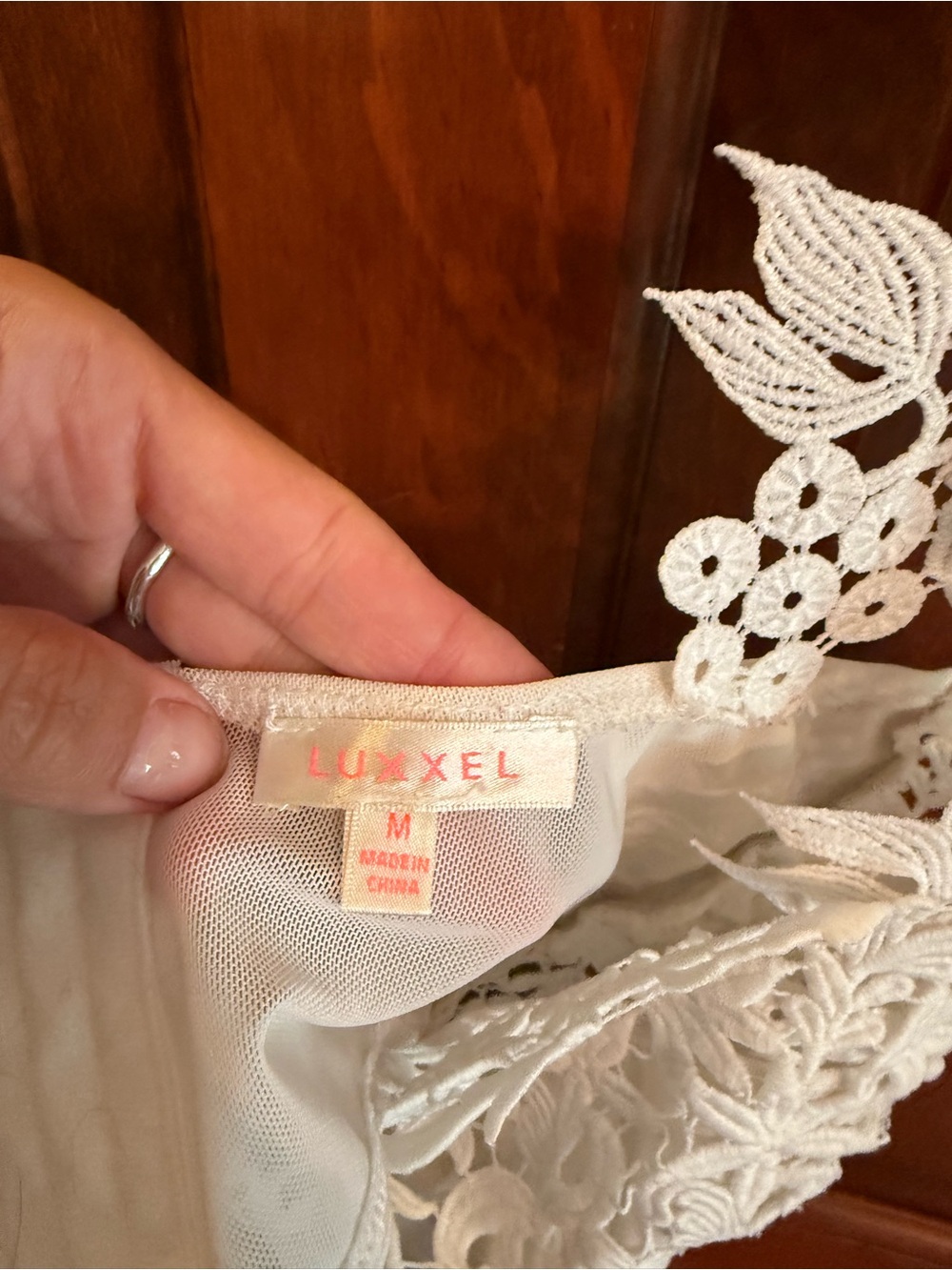 Luxxel White Floral Lace Bralette Crop Top - Picture 3 of 8
